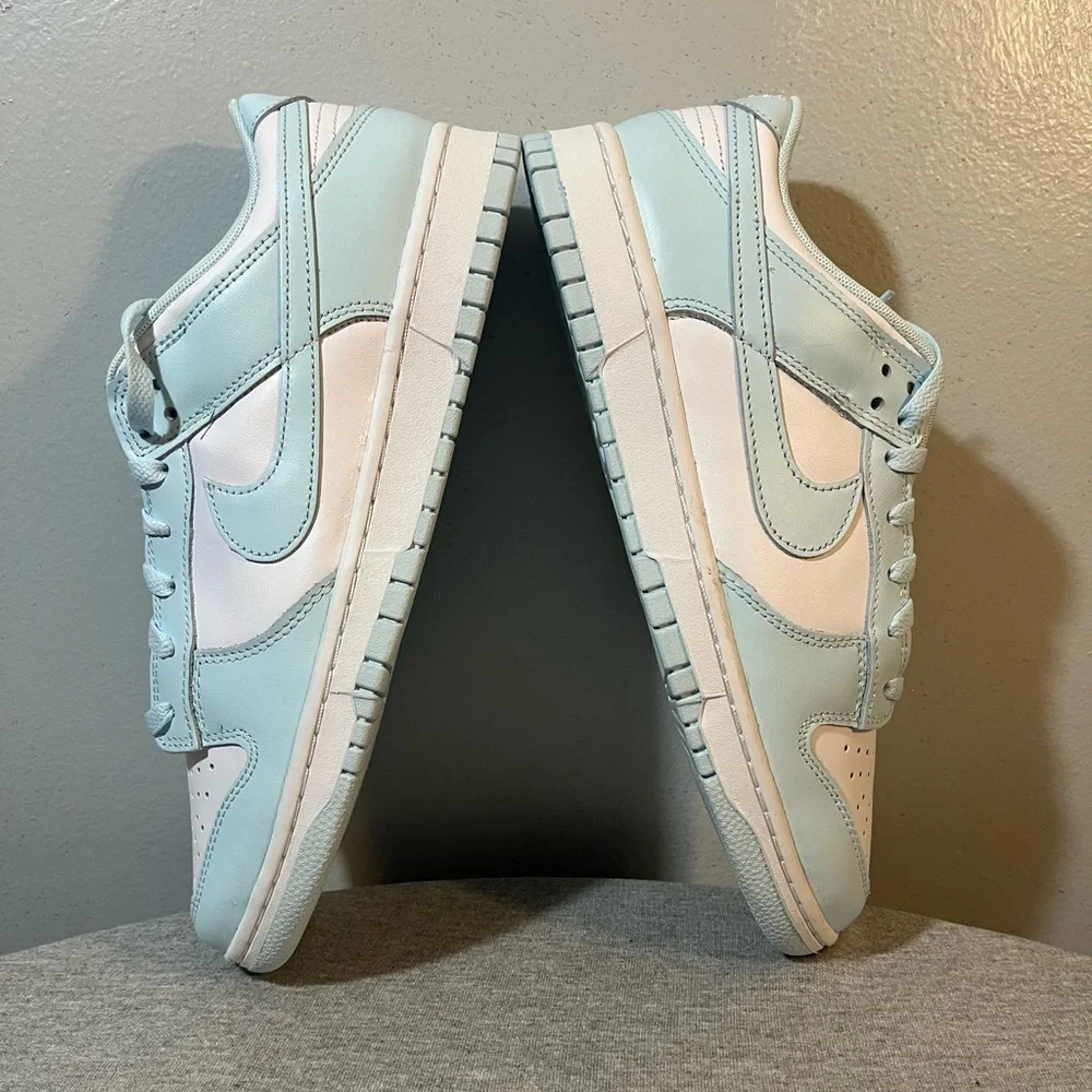 Nike Dunk Low Retro White Glacier Blue Sneaker Men's Shoe Size 10 DV0833 104 - Picture 7 of 11